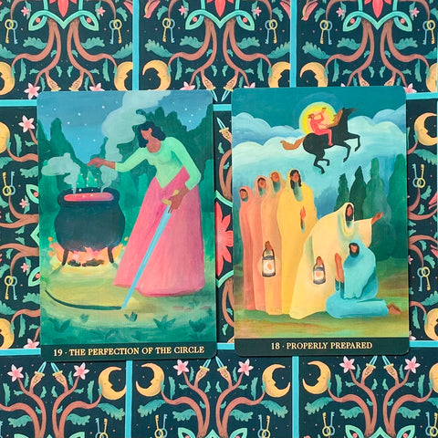 Inspirational Wicca  Spiritual Journey Oracle Cards Deck & Guidebook With Bag