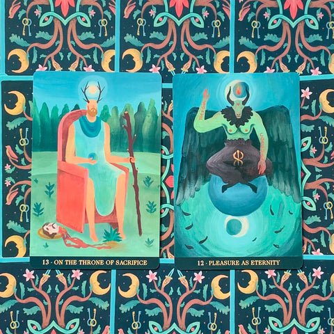 Inspirational Wicca  Spiritual Journey Oracle Cards Deck & Guidebook With Bag