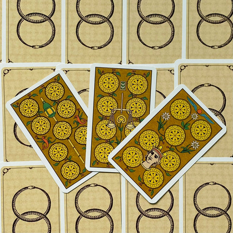 Symbolic Tarot Of Wirth Mini Cards Deck Esoteric Historic Lo Scarabeo