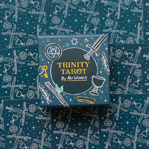 Trinity Tarot Self-Discovery Cards Deck & Guidebook Sheet By Ari Wisner