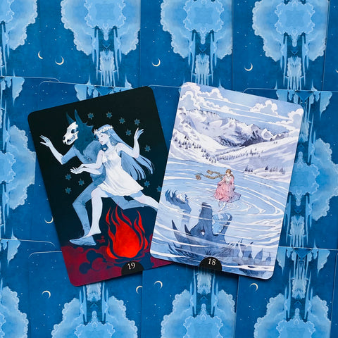 Loputyn Oracle Cards Deck & Book Wolf And Maiden Death And Love