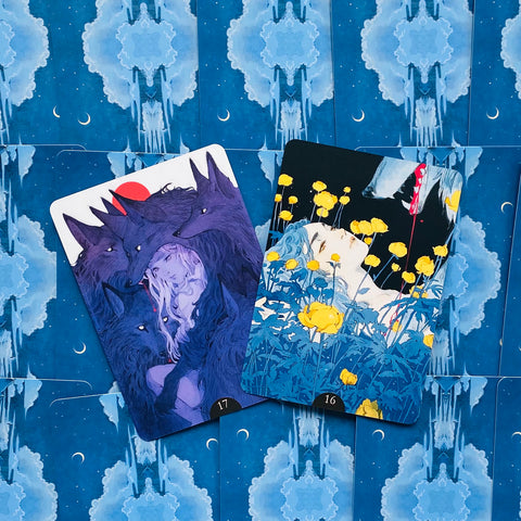 Loputyn Oracle Cards Deck & Book Wolf And Maiden Death And Love
