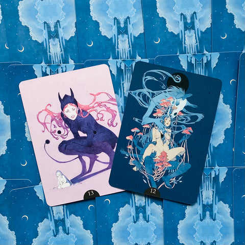 Loputyn Oracle Cards Deck & Book Wolf And Maiden Death And Love