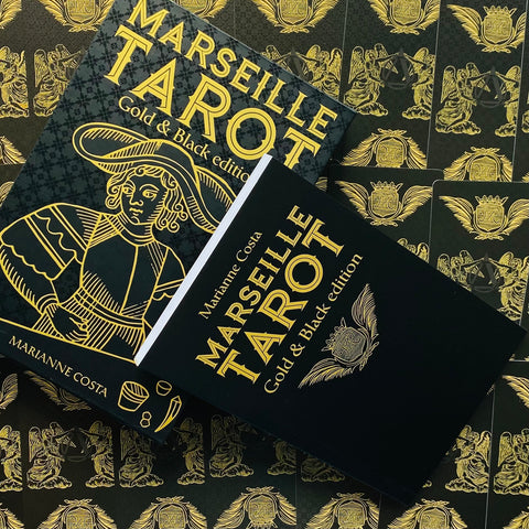 Marseille Tarot Cards Deck Gold & Black Edition Lo Scarabeo Marianne Costa