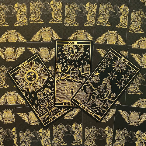 Marseille Tarot Cards Deck Gold & Black Edition Lo Scarabeo Marianne Costa