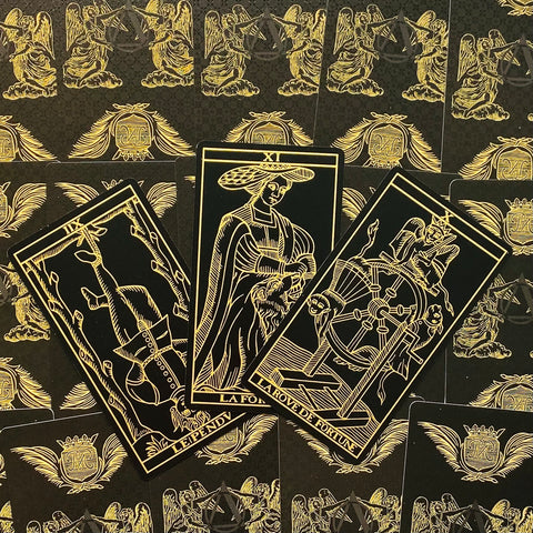 Marseille Tarot Cards Deck Gold & Black Edition Lo Scarabeo Marianne Costa