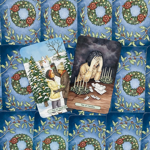 Yuletide Tarot Cards Deck & Guidebook Kristoffer Hughes E.O. Brown With Bag