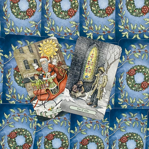 Yuletide Tarot Cards Deck & Guidebook Kristoffer Hughes E.O. Brown With Bag