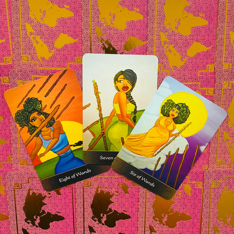 Afro Goddess Tarot Arcanas Cards Deck & Guidebook US Games Systems With Bag