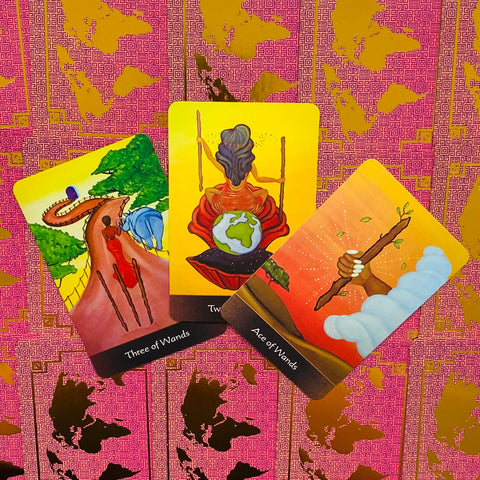 Afro Goddess Tarot Arcanas Cards Deck & Guidebook US Games Systems With Bag
