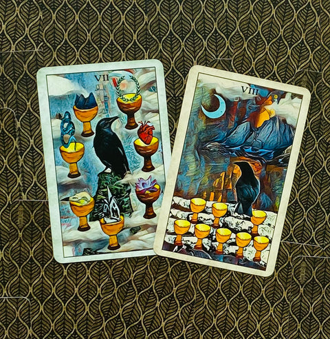 Crow Tarot Pocket Edition Cards Deck Animals Birds Wisdom With Bag