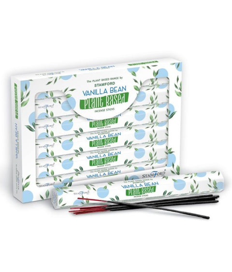 20x Vanilla Bean Plant Based Incense Sticks Vegan Long Lasting Aroma