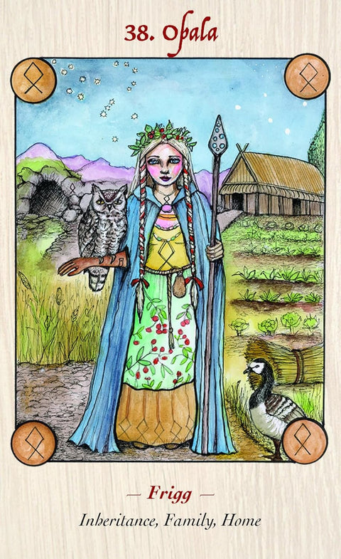 Norse Goddess Rune Oracle Cards Deck And Guidebook Feminine Blue Angel