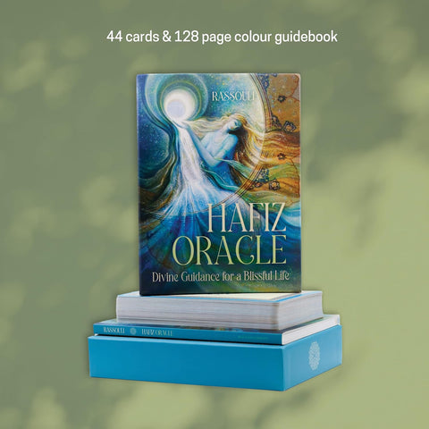 Hafiz Oracle Cards by Rassouli 44-Card Deck Blue Angel Heart Guidance