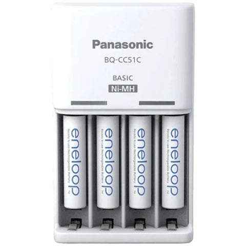 Panasonic Eneloop BQ-CC17 Smart Charger with 4x AA Ni-MH Batteries EU Plug