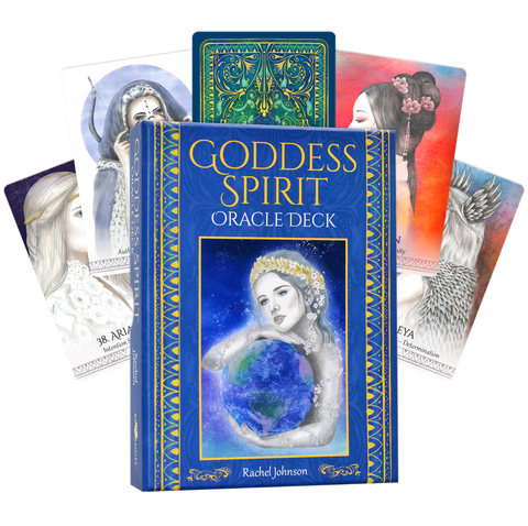 Goddess Spirit Oracle Deck by Rachel Johnson Blue Angel 44 Cards & Guidebook