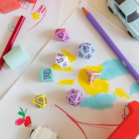 Q-Workshop My Very First Dice Set Little Berry Multicolor RPG Dice 7pc