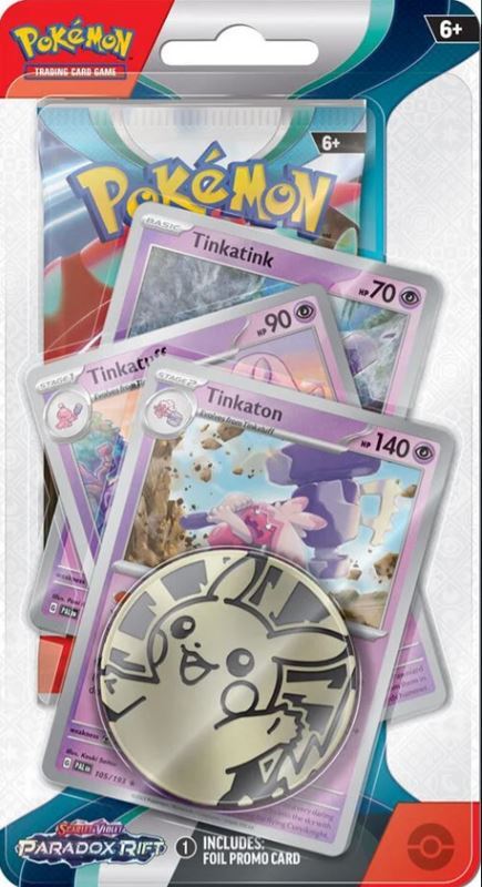 Pokemon TCG Paradox Rift Tinkaton Premium Checklane Blister Pack English