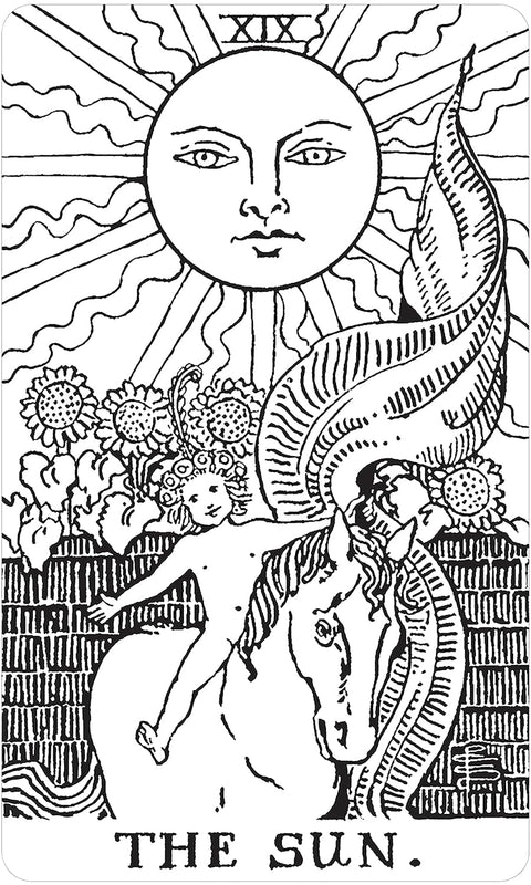 Black & White Rider-Waite Tarot Cards Deck & Guidebook US Games Systems