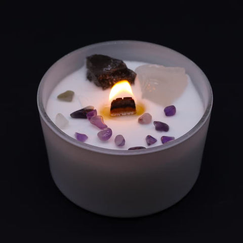 Chakra Crystal Candle - Crown Chakra Ancient Wisdom