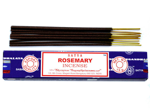 Satya Rosemary Incense Sticks Hand Rolled 15g Box Made in India