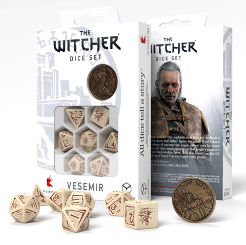 The Witcher Dice Set Vesemir - The Old Wolf Role Playing Games Q-Workshop NEW