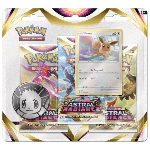 Pokémon TCG Sword & Shield Astral Radiance Eevee 3-Pack Blister