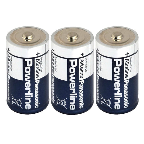 3x Panasonic Powerline D LR20 Alkaline Industrial Batteries 1.5V MN1300