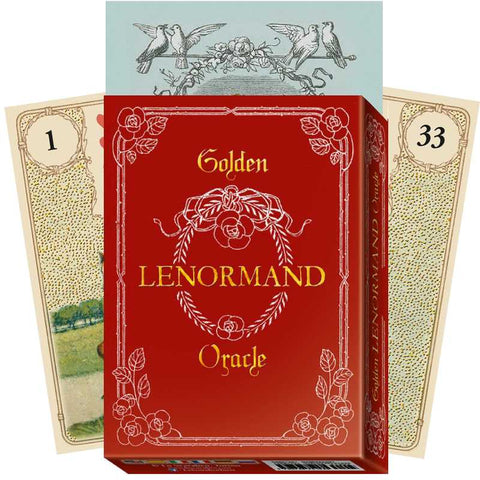 Golden Lenormand Oracle Card Deck Gold Foil 36 Cards Lo Scarabeo