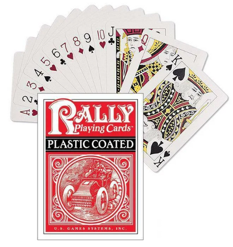 Rally Red Plastic Coated Poker Playing Cards Deck US Games Systems