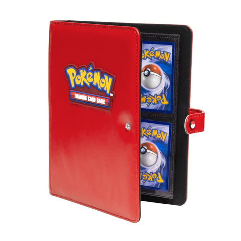 Ultra Pro Pokemon Red 4-Pocket Snap Binder, Side-Loading, Holds 160 Cards