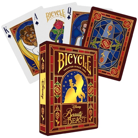 Bicycle Disney Beauty and the Beast Playing Cards Poker Deck Gold Foil