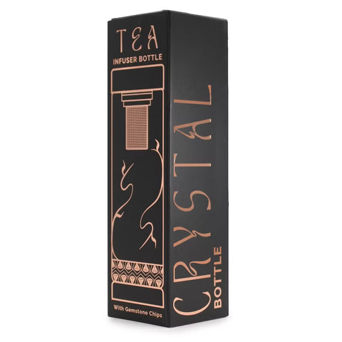 Crystal Tea Infuser Bottle with Red Jasper Ancient Wisdom