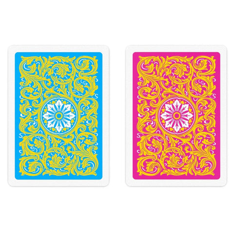 Copag Poker Playing Cards Jumbo Index PVC Double Deck Yellow Pink
