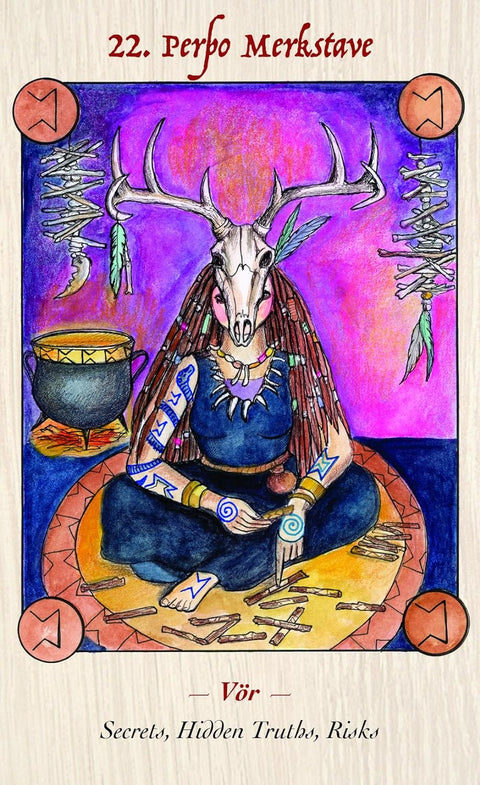 Norse Goddess Rune Oracle Cards Deck And Guidebook Feminine Blue Angel