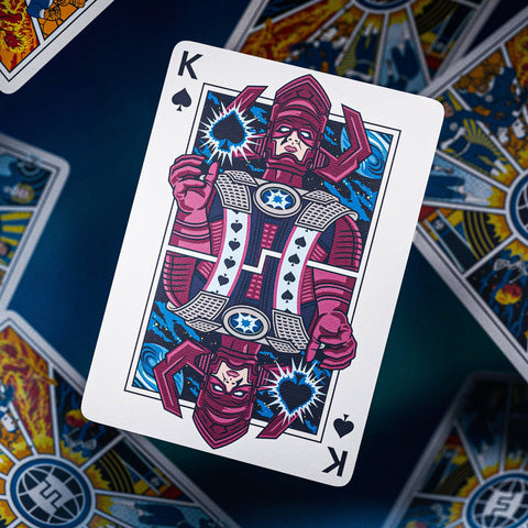 Marvel Fantastic Four Playing Cards by Theory11 Blue Poker Deck