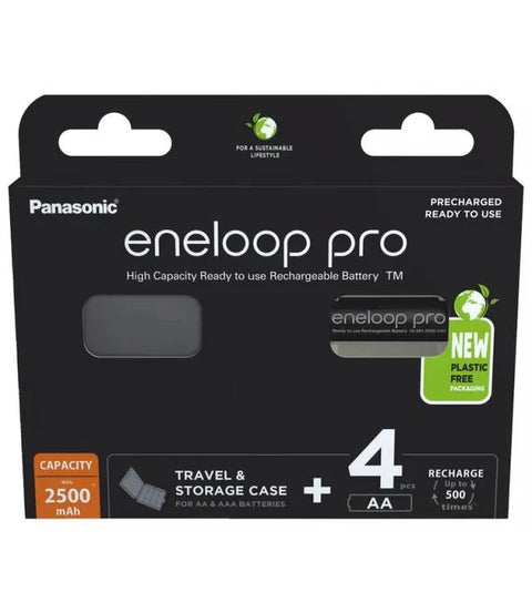 12x Panasonic Eneloop Pro AA 2500mAh Rechargeable Batteries + Case