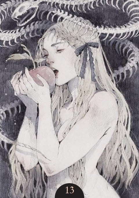 Loputyn Oracle Cards Deck & Book Wolf And Maiden Death And Love