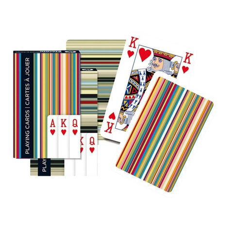 Piatnik Stripes Bridge Playing Cards Deck 55-Card Random Color