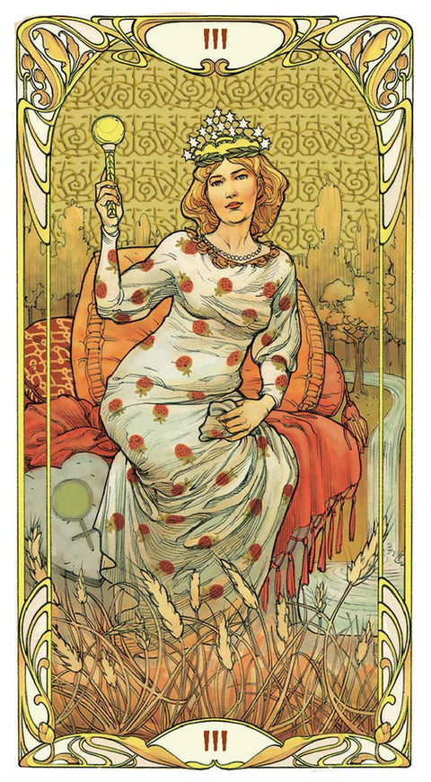 Golden Art Nouveau Tarot Grand Trumps 22 Cards Deck Esoteric Lo Scarabeo