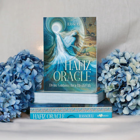 Hafiz Oracle Cards by Rassouli 44-Card Deck Blue Angel Heart Guidance