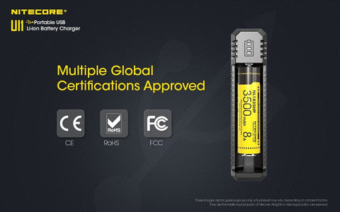 Nitecore UI1 Smart USB Li-Ion Battery Charger for 18650 21700 IMR Cells