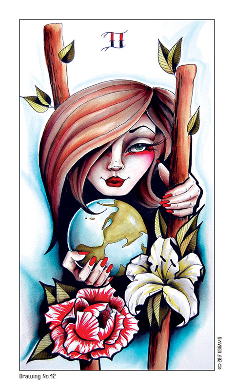 Eight Coins Tattoo Tarot Deck by Lana Zellner 82 Cards US Games Systems