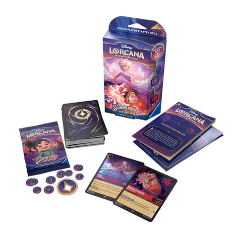 Disney Lorcana Shimmering Skies Elsa & Ralph Starter Deck + Booster English