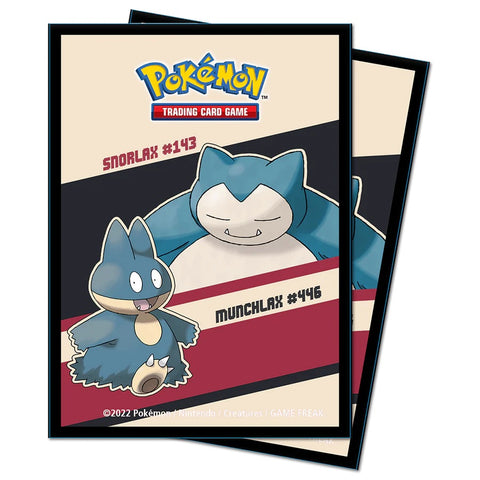 65x Ultra PRO Pokemon Card Sleeves Snorlax & Munchlax 66x91mm