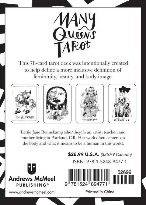 Many Queens Tarot Deck & Guidebook 78-Card Inclusive Set Andrews McMeel