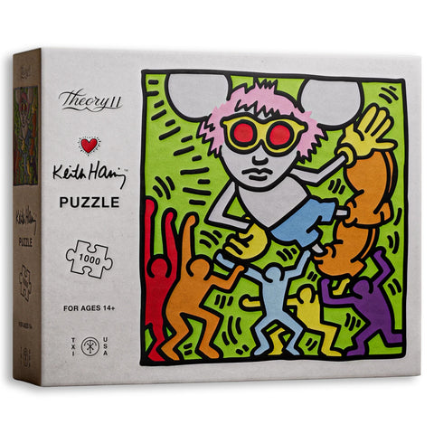 Keith Haring Andy Mouse 1000 Piece Art Jigsaw Puzzle by Theory11 New