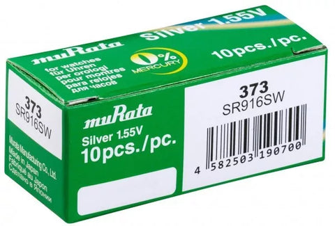10x Murata 373 SR916SW 1.55V Silver Oxide Watch Batteries