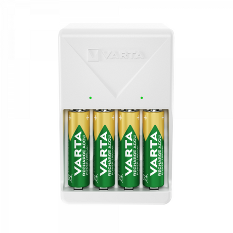 Varta 57657 Plug Charger 4 Aa Batteries Included 2100Mah Smart Switch Off NEW