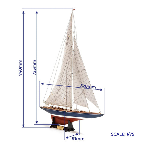 OcCre Endeavour J-Class Yacht Wooden Model Ship Kit 1:75